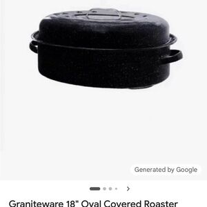 Black Oval Covered Roaster